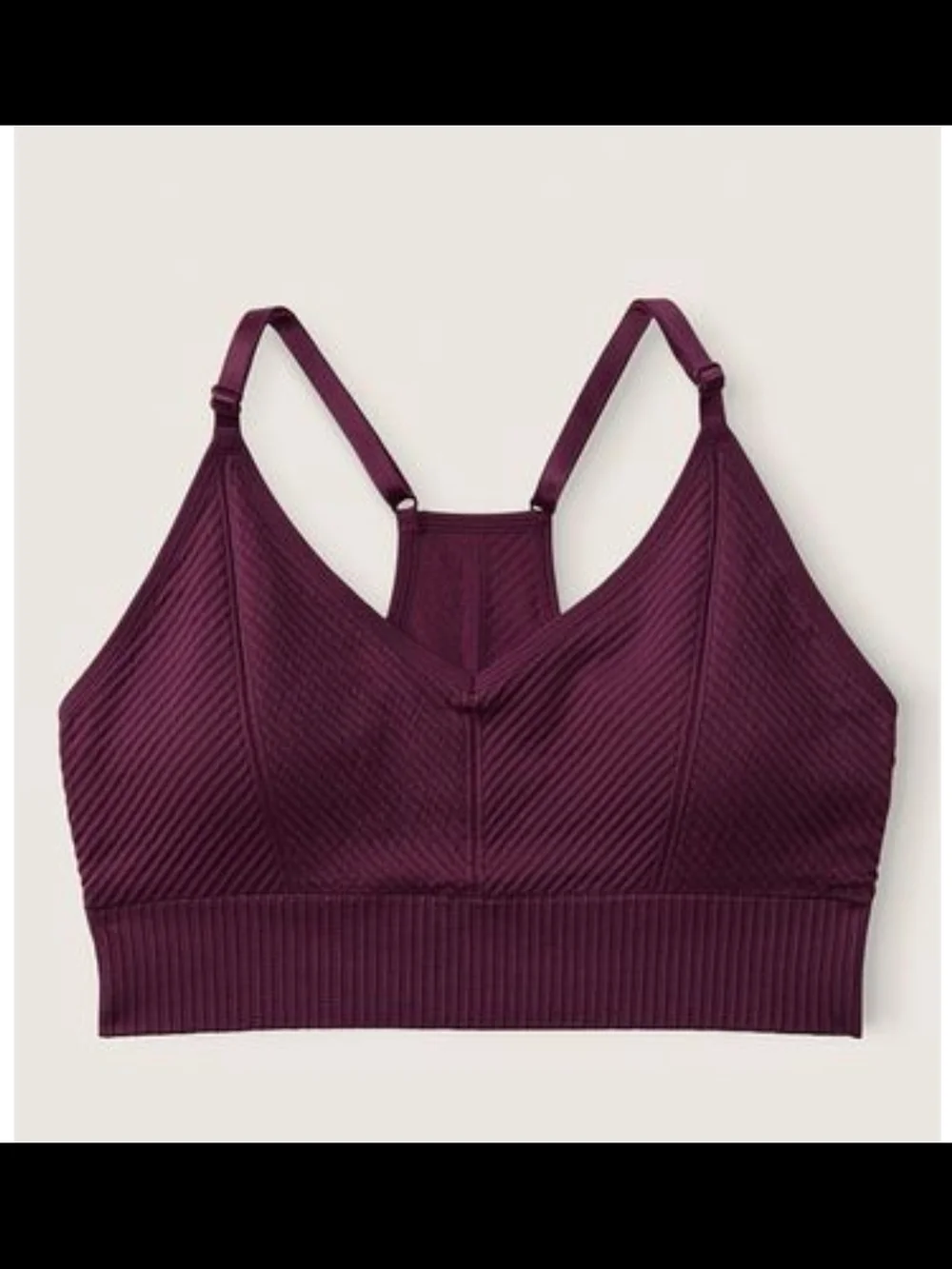 Pink Rich Maroon Purple Seamless Lightly Lined Low Impact Sports Bra